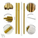 Wild & Stone Reusable Drinking Straws - Bamboo - 10 Pack additional 2