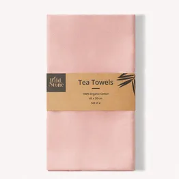Wild & Stone Organic Cotton Tea Towels - Set of 2 - Rose
